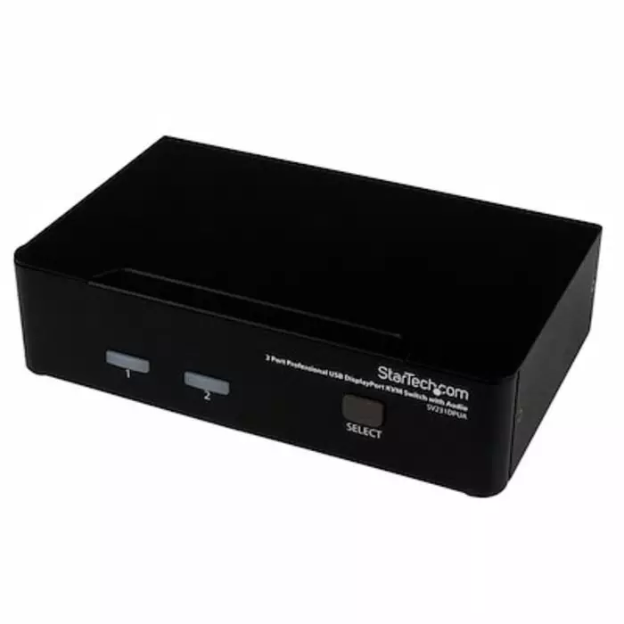 StarTech.com 2 Port USB DisplayPort KVM Switch 3.5 mm Stereo 5120 x 1440 Maximum Resolution, SV231DPUCA