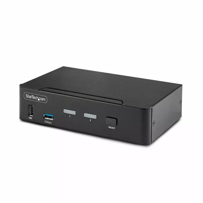 StarTech.com 2 Port USB DisplayPort KVM Switch 3.5 mm Stereo 7680 x 4320 Maximum Resolution, D86A2-2-PORT-8K-KVM