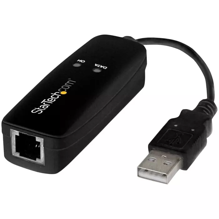 StarTech.com Port USB Ethernet Adapter USB 2.0 USB A to RJ11, USB56KEMH2