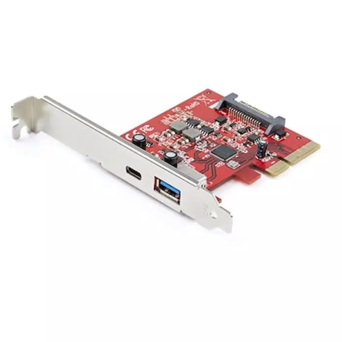 StarTech.com 2 Port USB A USB C PCIe USB 3.1 Card, PEXUSB311AC3