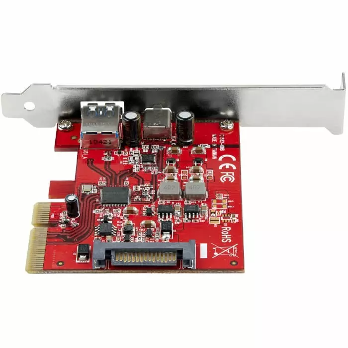 StarTech.com 2 Port USB A USB C PCIe USB 3.1 Card, PEXUSB311AC3