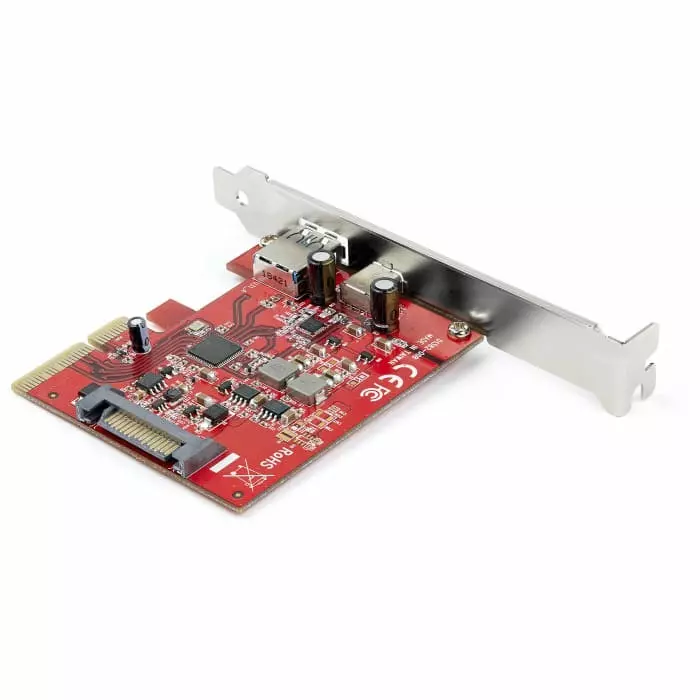 StarTech.com 2 Port USB A USB C PCIe USB 3.1 Card, PEXUSB311AC3