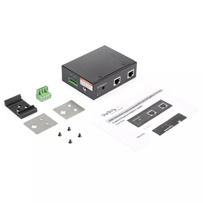 StarTech.com Unmanaged 2 Port Ethernet Switch With PoE, POESLT1G48V