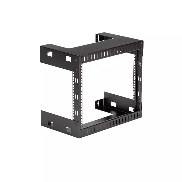 StarTech.com Black 8U Steel Server Rack with 2-Post Frame 303 x 451 x 503mm, RK812WALLO