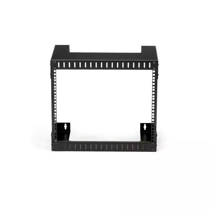 StarTech.com Black 8U Steel Server Rack with 2-Post Frame 303 x 451 x 503mm, RK812WALLO