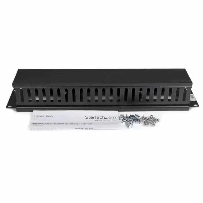StarTech.com Steel Cable Duct for Use with Server Racks and Cabinets Wiring Closets, CMDUCT2U