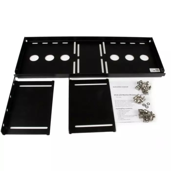 StarTech.com VESA LCD Series Monitor Mounting Bracket for Use with 19 inch Racks and Cabinets, RKLCDBK
