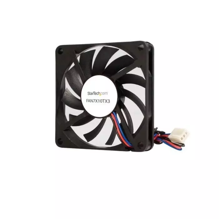 StarTech.com Axial Fan 12 V DC DC Operation 21.33 cfm 2.16W 250mA Max 2.8x2.8x0.4 inch, FAN7X10TX3