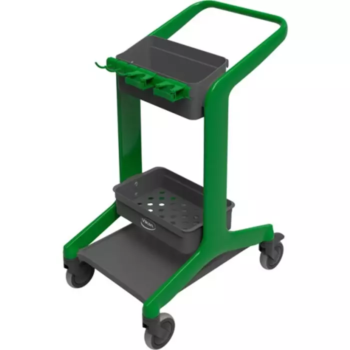 VIKAN Stainless Steel Trolley 2 Shelf 20 Kg Load, 57002
