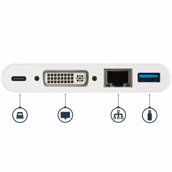 StarTech.com USB-C Docking Station with DVI - 1 x USB Ports USB C, DKT30CDVPD