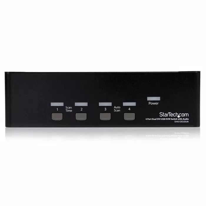 StarTech.com 4 Port Dual Monitor USB DVI KVM Switch 3.5 mm Stereo 1920 x 1200 Maximum Resolution, SV431DD2DUA