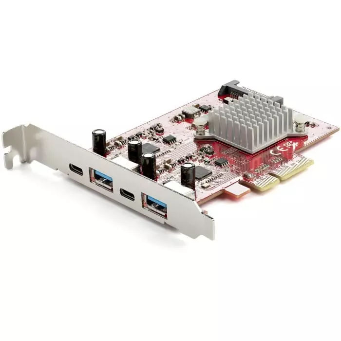 StarTech.com 4 Port USB A USB C USB 3.2 USB C Card, PEXUSB312A2C2V