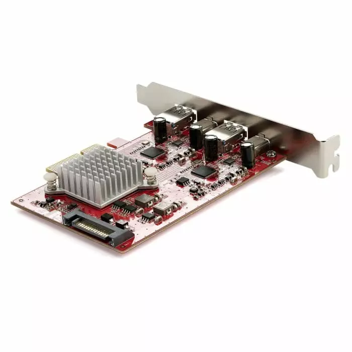 StarTech.com 4 Port USB A USB C USB 3.2 USB C Card, PEXUSB312A2C2V
