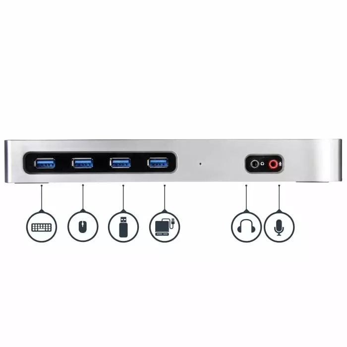 StarTech.com Dual Monitor 4K USB-C Docking Station with DisplayPort HDMI - 6 x USB Ports USB C, DK30A2DH