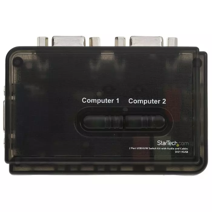 StarTech.com 2 Port USB VGA KVM Switch 3.5 mm Stereo 2048 x 1536 Maximum Resolution, SV211KUSB