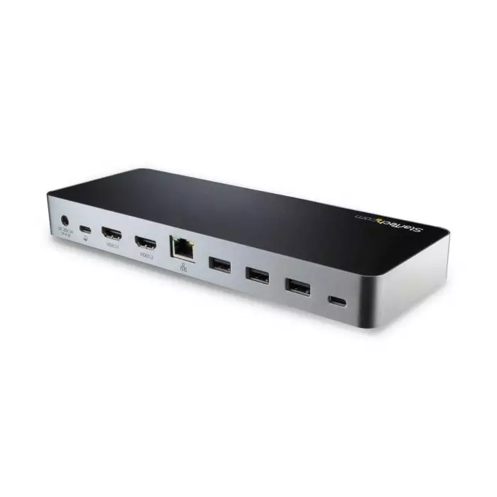 StarTech.com Dual Monitor 4K USB-C Docking Station with DVI HDMI - 5 x USB Ports USB C, MST30C2HHPDU