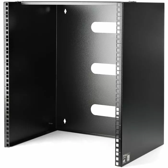 StarTech.com Black 12U Steel Server Rack with 2-Post Frame, WALLMNT12