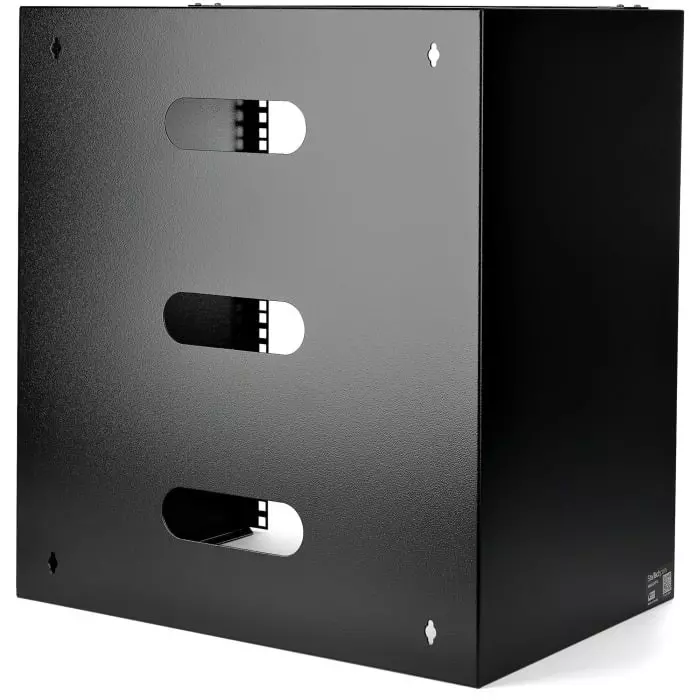 StarTech.com Black 12U Steel Server Rack with 2-Post Frame, WALLMNT12