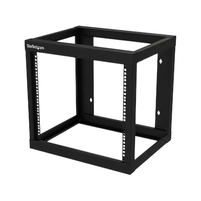 StarTech.com Black 9U Steel Server Rack with 2-Post Frame, RK919WALLO