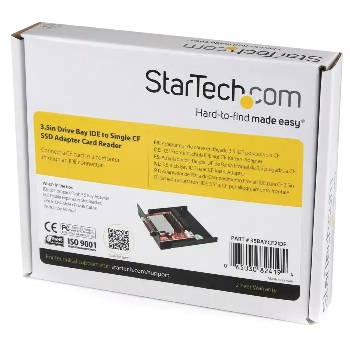StarTech.com 1 Port IDE Internal Card Reader for Compact Flash Memory Cards, 35BAYCF2IDE