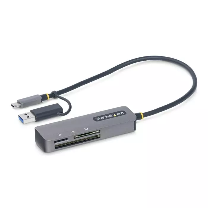 StarTech.com 3 Port USB 3.0 Memory Card Reader for CF MicroSD SD Memory Cards, FCREADMICRO3V2