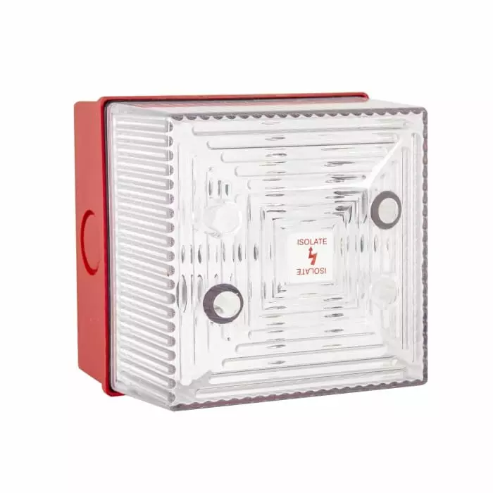 Clifford Snell FD40IS Series Clear Flashing Beacon 16.2 V DC to 26.4 V DC V Surface Mount LED Bulb IP65, FD40IS/X/C/RN