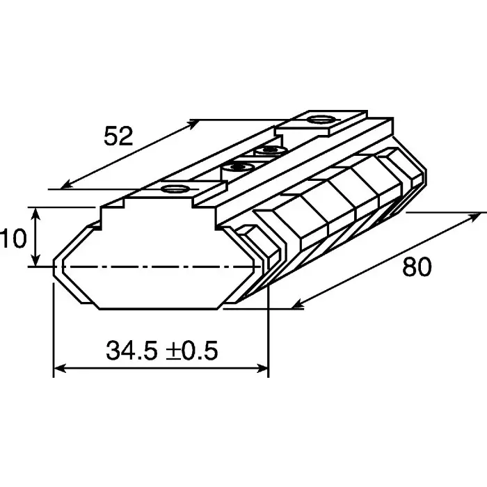 FlexLink XC Die Cast Aluminium Sliding Element 80 mm L, XCLE 34X80 A