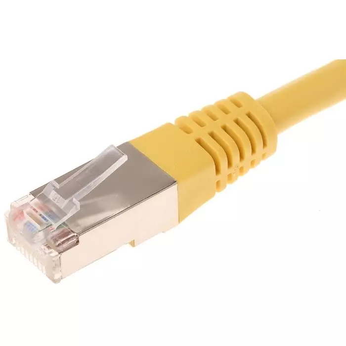 Decelect 0.5m Cat5 Yellow RJ45 to Male RJ45 Male F/UTP Shielded Terminated PVC Sheath, CR503B05CJN