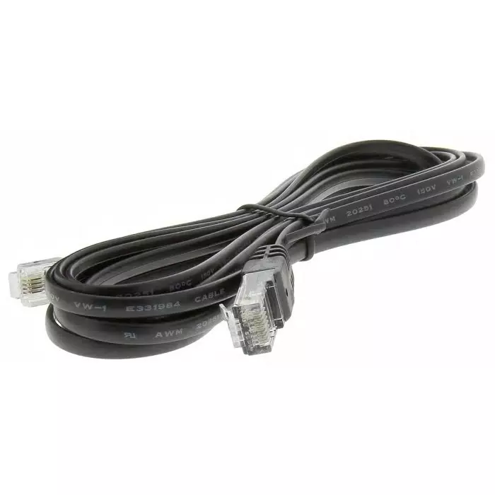Decelect Ethernet Cable 3 m Cat5 Black RJ11 to Male RJ45 Male Terminated, SPE190684