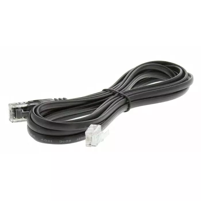 Decelect Ethernet Cable 3 m Cat5 Black RJ11 to Male RJ45 Male Terminated, SPE190684