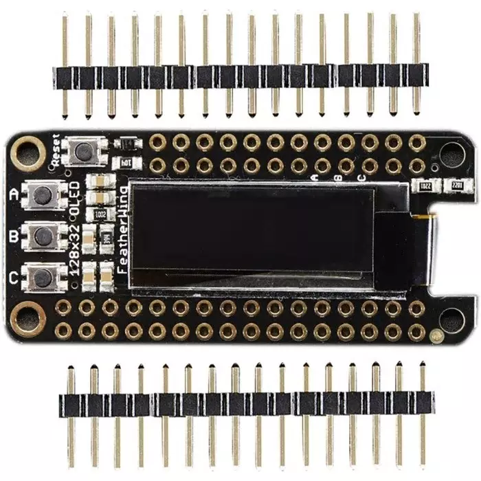 ADAFRUIT INDUSTRIES Feather Boards OLED FeatherWing Display Add On Board 128x32 monochrome OLED, 1in Diagonal Display Size, 2900