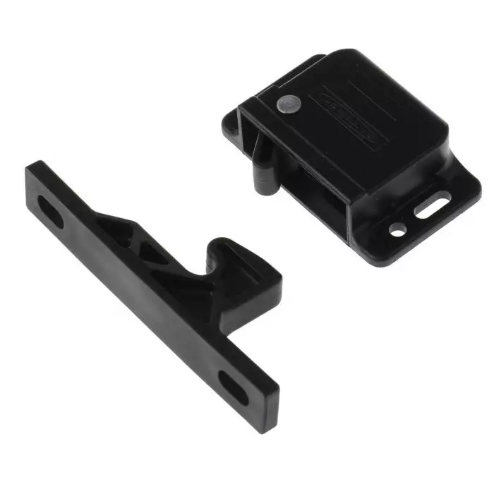 Southco Door Catch ABS, PC, 48.3x28.2 mm, 40.6 mm Hole Pitch, Push to Close, C3-805