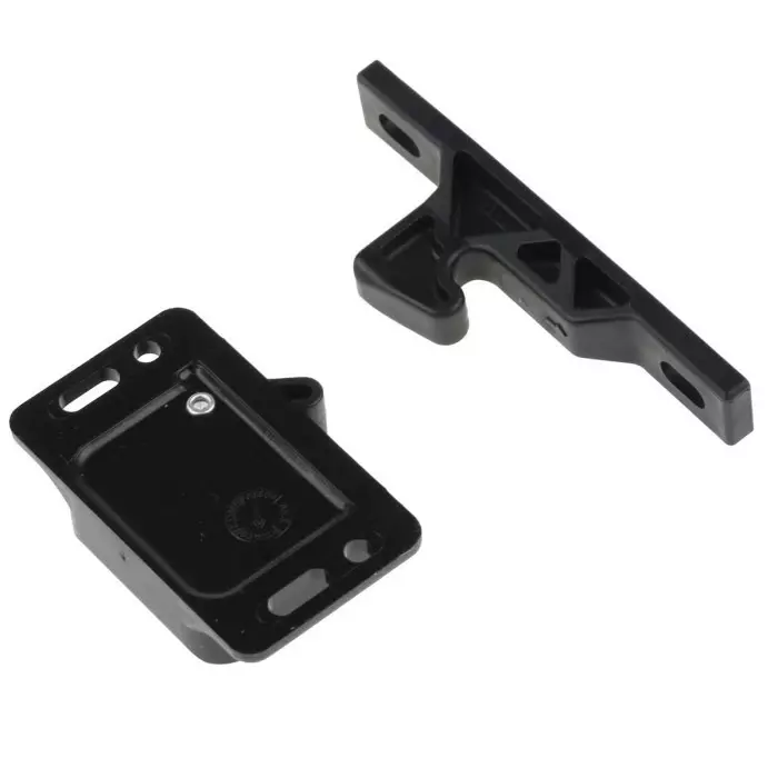 Southco Door Catch ABS, PC, 48.3x28.2 mm, 40.6 mm Hole Pitch, Push to Close, C3-805