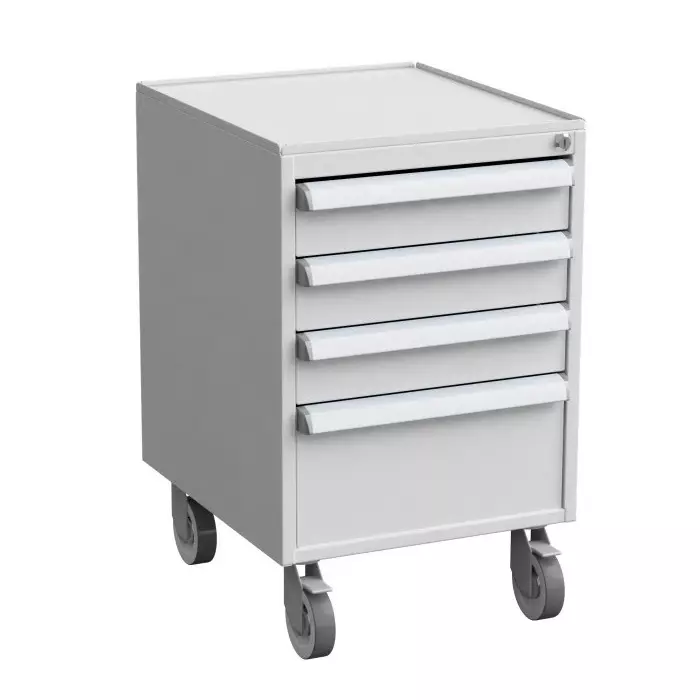 Treston 4 Drawer Unit Steel 700x450x520 mm Grey, 60641303