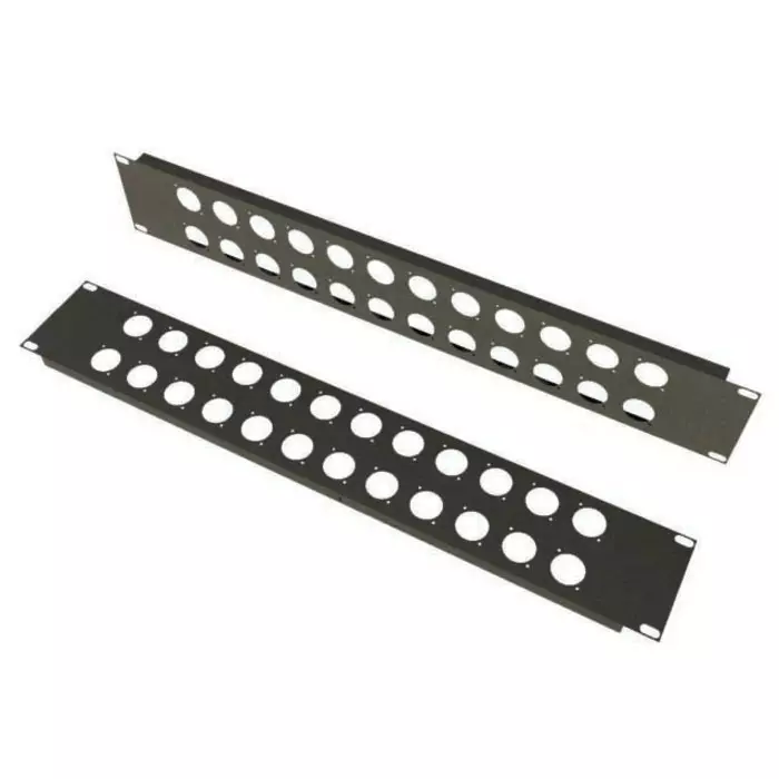 S2Ceb-Groupe Cae Black Steel Rack Panel 1U 483x44.50 mm, PAN11912