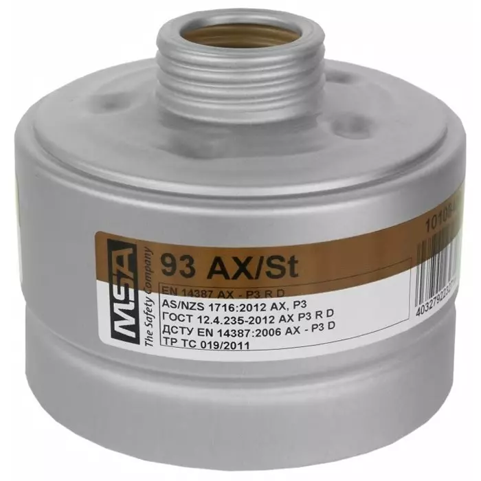 MSA Safety Series 93 Reusable Respirator Filter Combined Filter, For Facepieces, Filters Gas/Particulate, EN 14387 Standard, 10108409