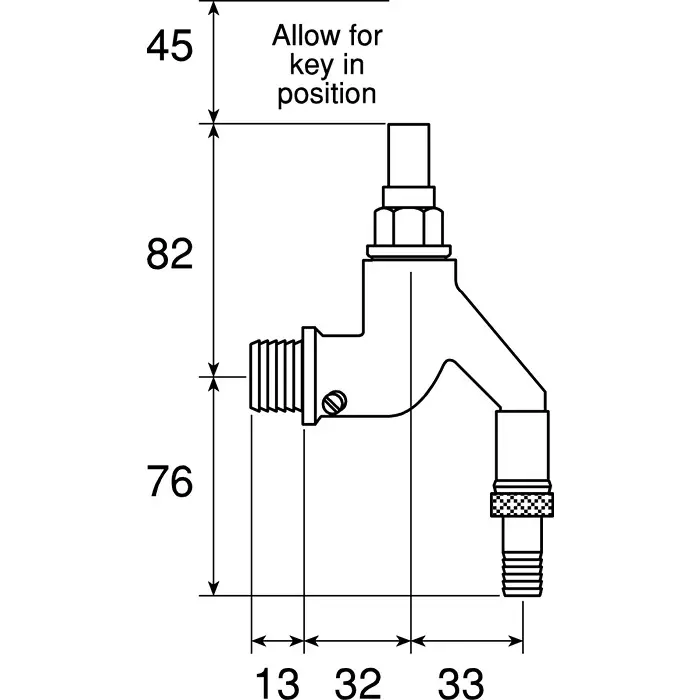 Pegler Yorkshire Bibtap Brass, 10 bar Max Working Pressure, 1/2in Connection Size, 508117