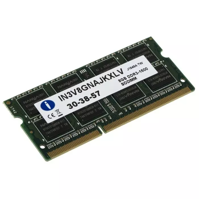 Integral Memory 8 GB DDR3 Laptop RAM 1600MHz SODI mm 1.35V, IN3V8GNAJKXLV