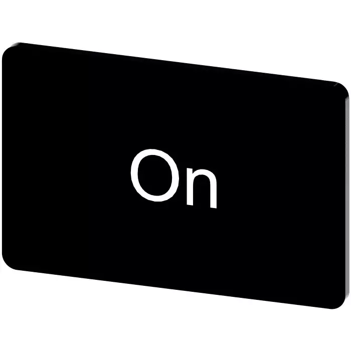 Siemens Labeling Plate, On, 3SU1900-0AD16-0DJ0