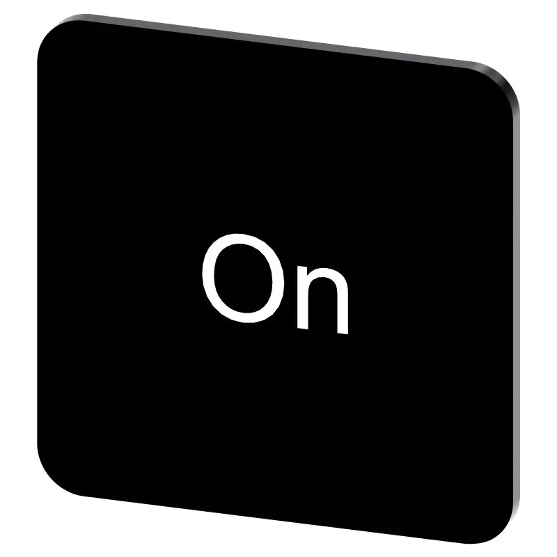 Siemens Labeling Plate, On, 3SU1900-0AF16-0DJ0