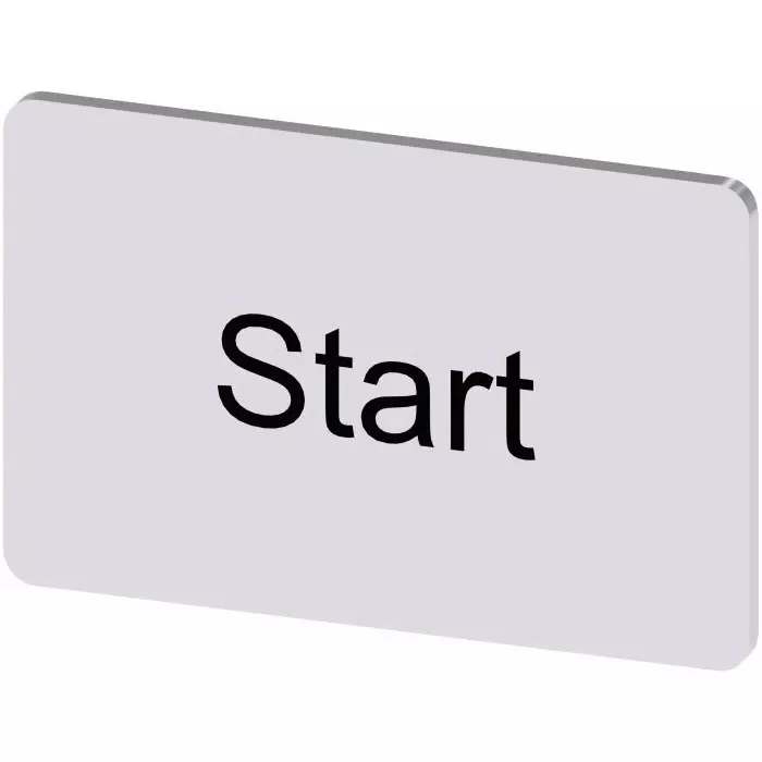 Siemens Labeling Plate, Start, 3SU1900-0AD81-0DT0