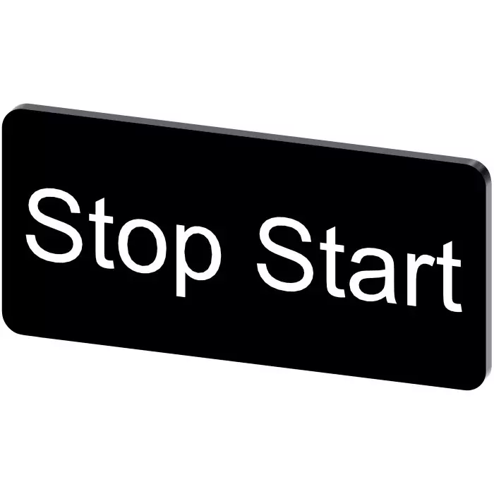 Siemens Labeling Plate, Stop - Start, 3SU1900-0AC16-0DC0