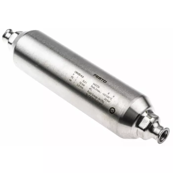 Festo Air Reservoir 400 ml, G 1/4, CRVZS Series, 16 bar, CRVZS-0.4