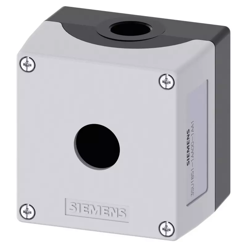 Siemens Grey Metal SIRIUS ACT 3SU18 Push Button Enclosure - 22mm Diameter, 3SU1851-1AA00-1AA1