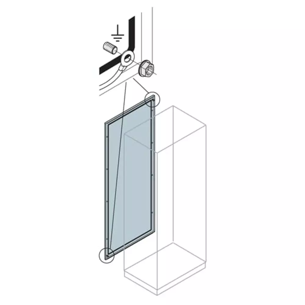 ABB IS2 Series RAL 7035 Steel Rear Panel, 1.194m W, 16mm L, for Use with Enclosures - baying (horizontal joining), EP1812K