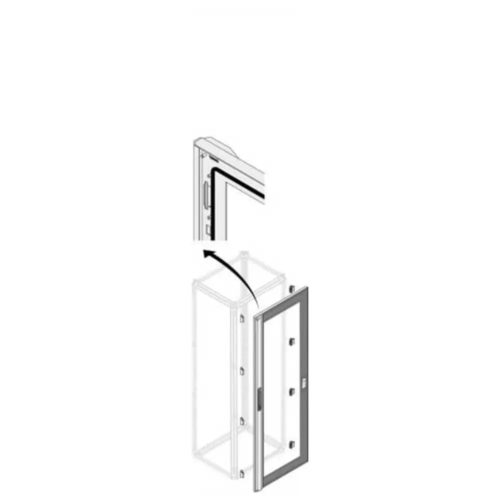 ABB PDLG Series Lockable Pickled Steel Sheet RAL 7035 Transparent Door, 1800mm H, 600mm W, 15mm L for Use with PDLG1842, 1STQ007304A0000