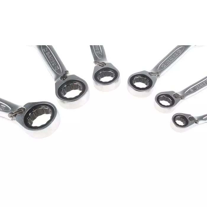 Bahco 10RM Series Ratchet Spanner Set 8-19 mm Alloy Steel, 10RM/SH6 (Set of 6 Pcs)