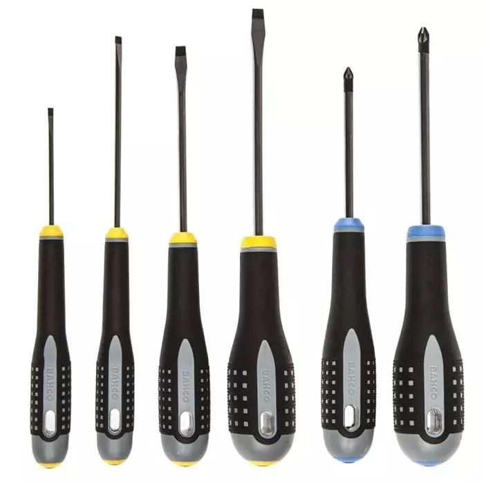 Bahco Pozidriv Slotted Screwdriver, BE-9882 (Set of 6 Pcs)
