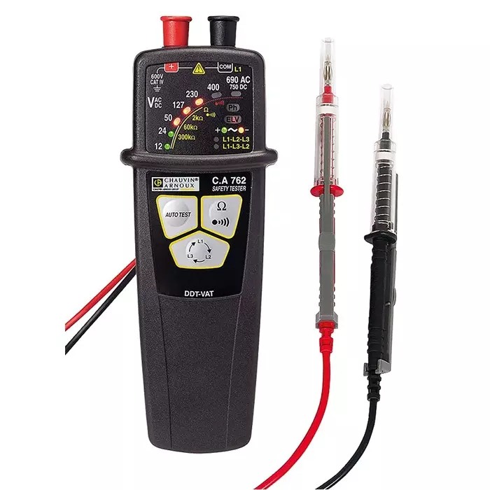 CHAUVIN ARNOUX IP2X LED Voltage Tester 690 V AC 750V dc Continuity Check Battery Powered CAT IV, P01191762D