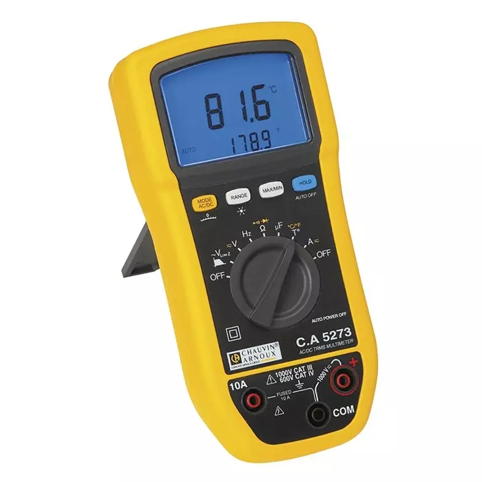 CHAUVIN ARNOUX Handheld Digital Multimeter True RMS 10 A AC 20 A DC 1000 V AC, P01196773